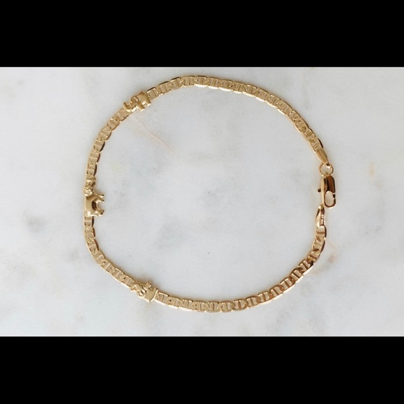 Jewelry - New 18kt Gold Filled Mariner elephant anklet. 🐘